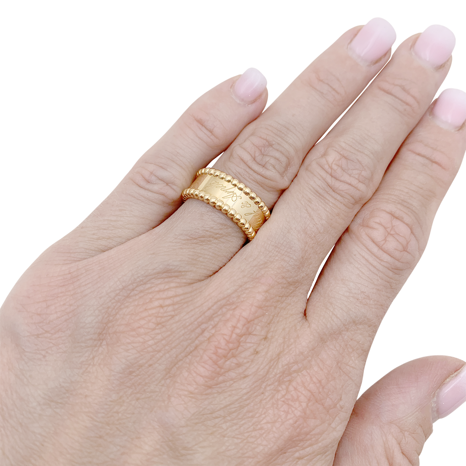 Bague Van Cleef & Arpels, "Perlée signature", or jaune.