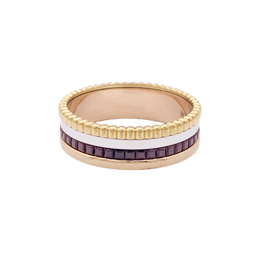 Bague Boucheron, "Quatre Classique Small",, en or rose, blanc et jaune.