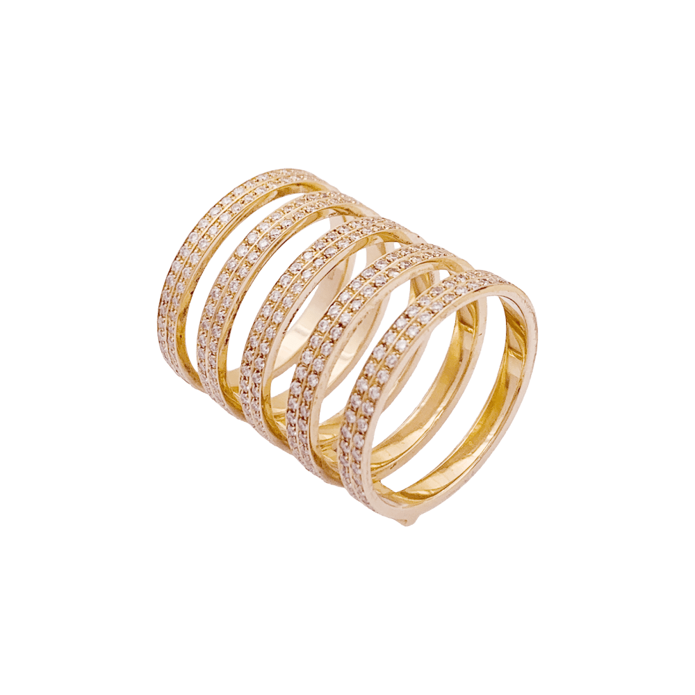 Bague Repossi, modèle "Berbère" en or rose et diamants.