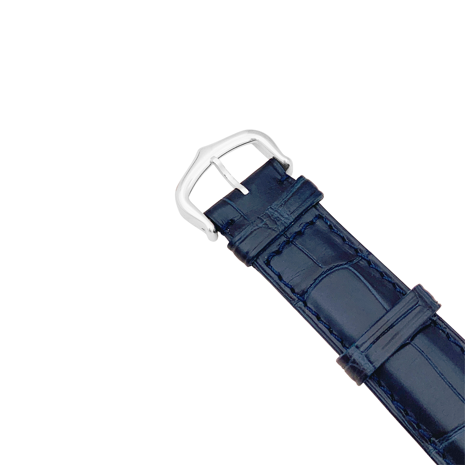 Montre Cartier, "Tank Basculante", acier, cuir.