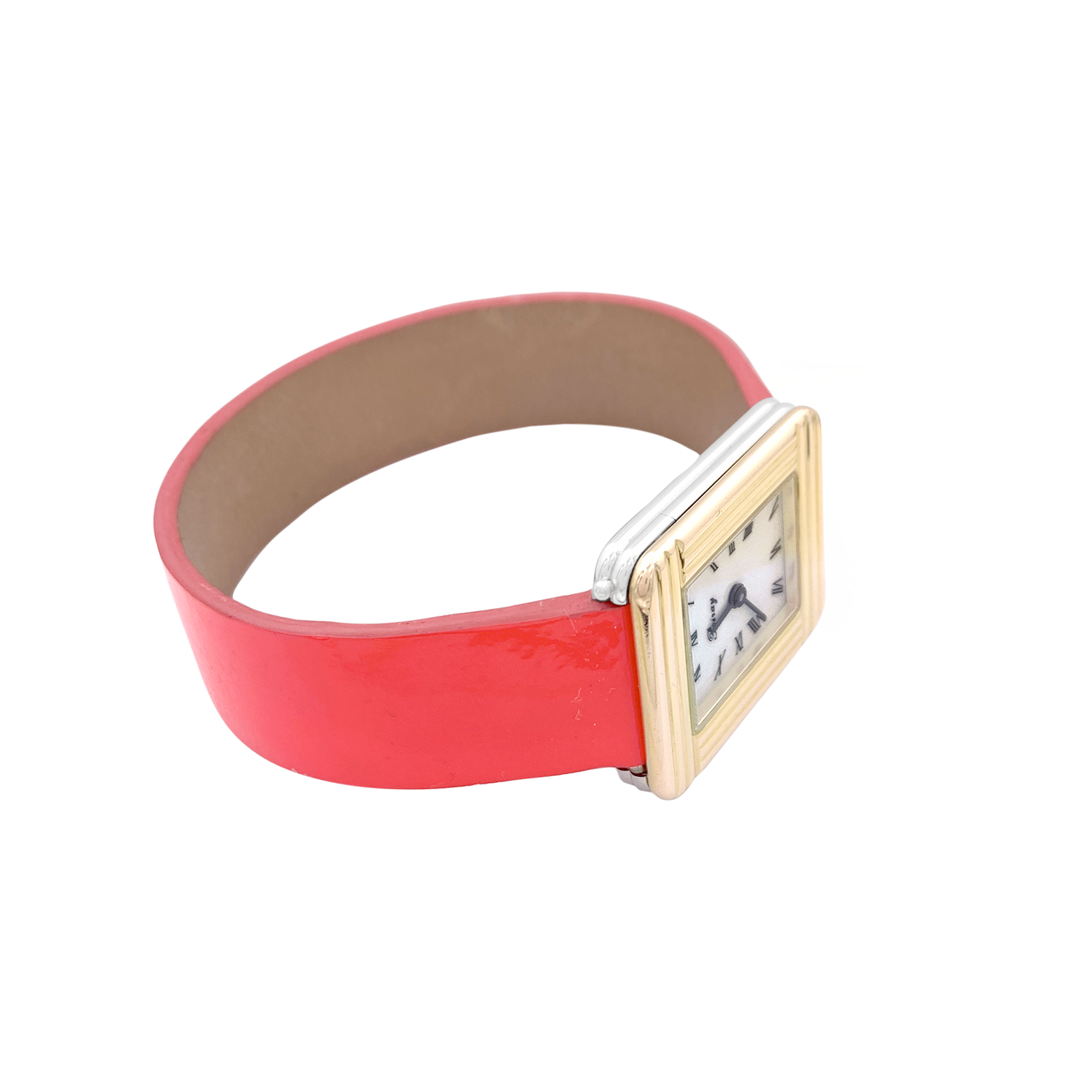 Montre Poiray, "Ma Première", plaqué or, acier.