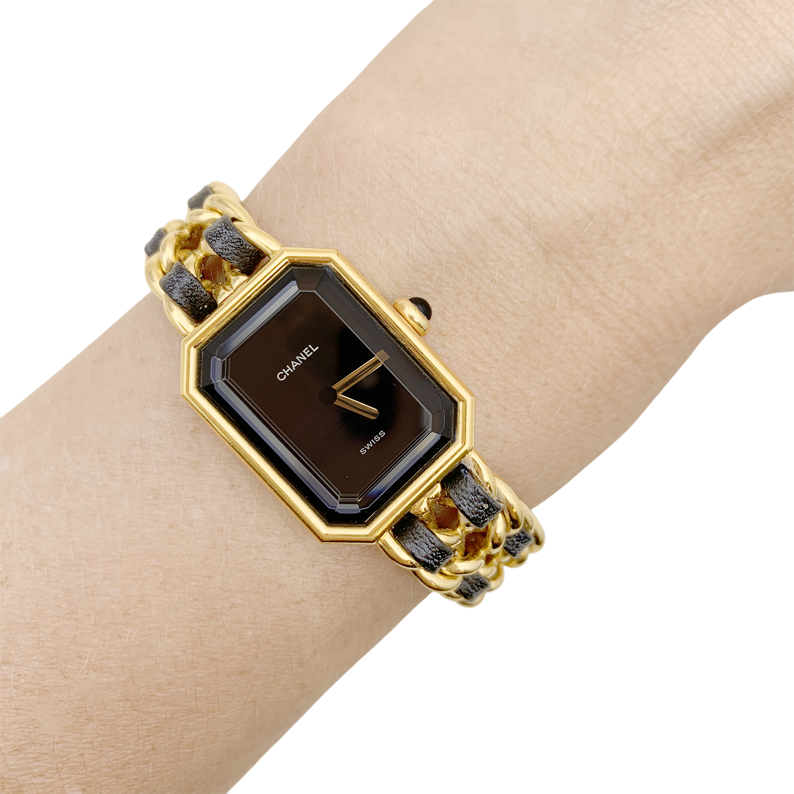 Montre Chanel, "Première", plaqué or.