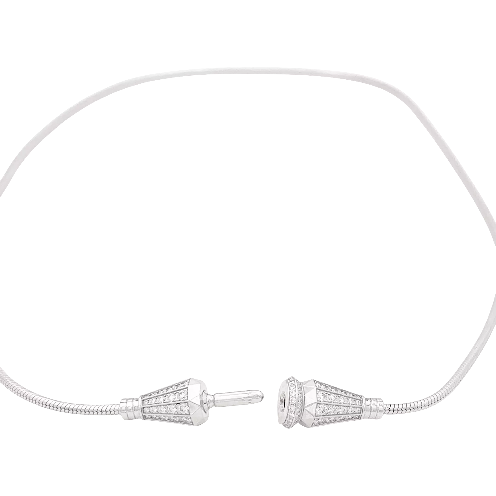 Bracelet Boucheron "Jack de Boucheron" or blanc, diamants.