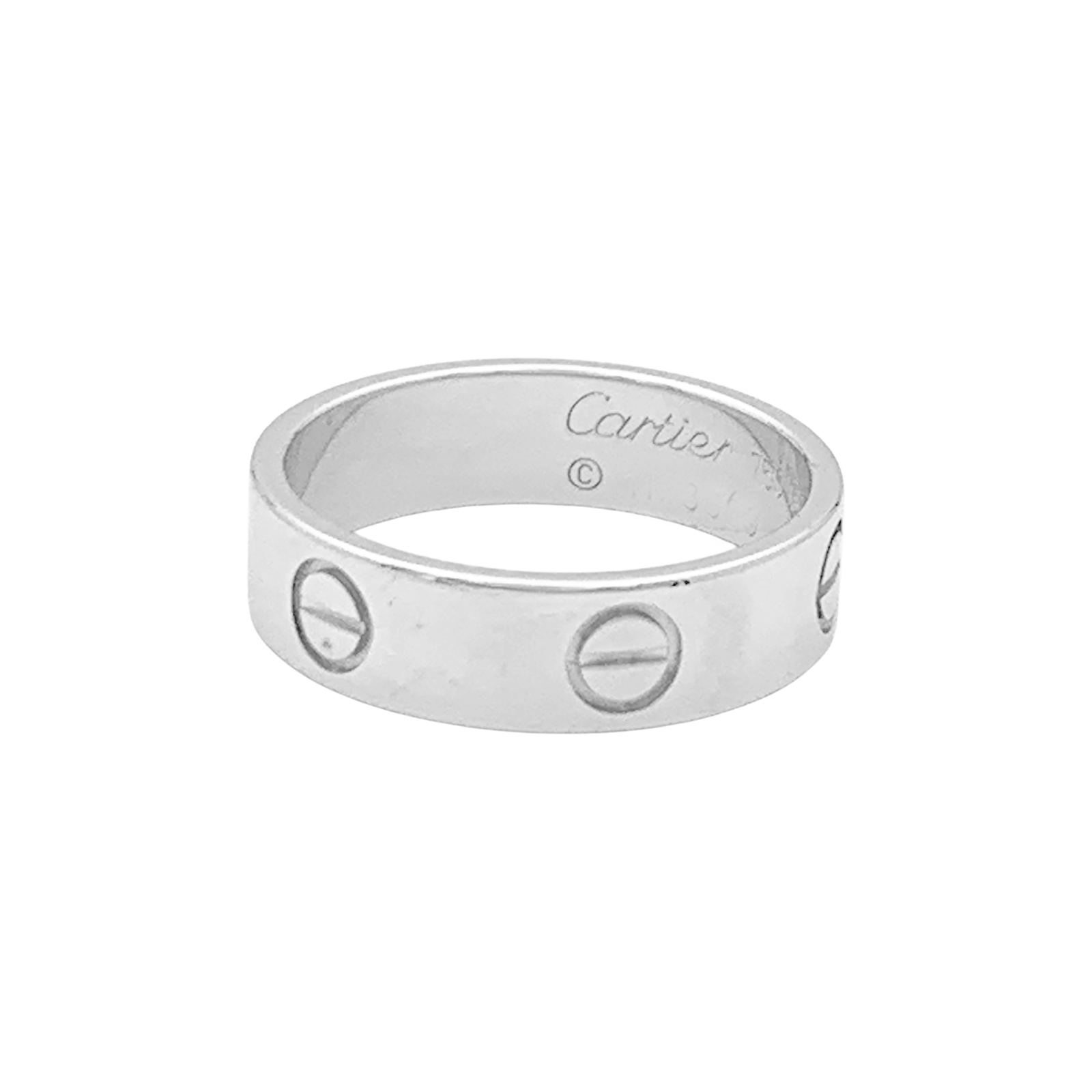 Bague Cartier "Love" or blanc.