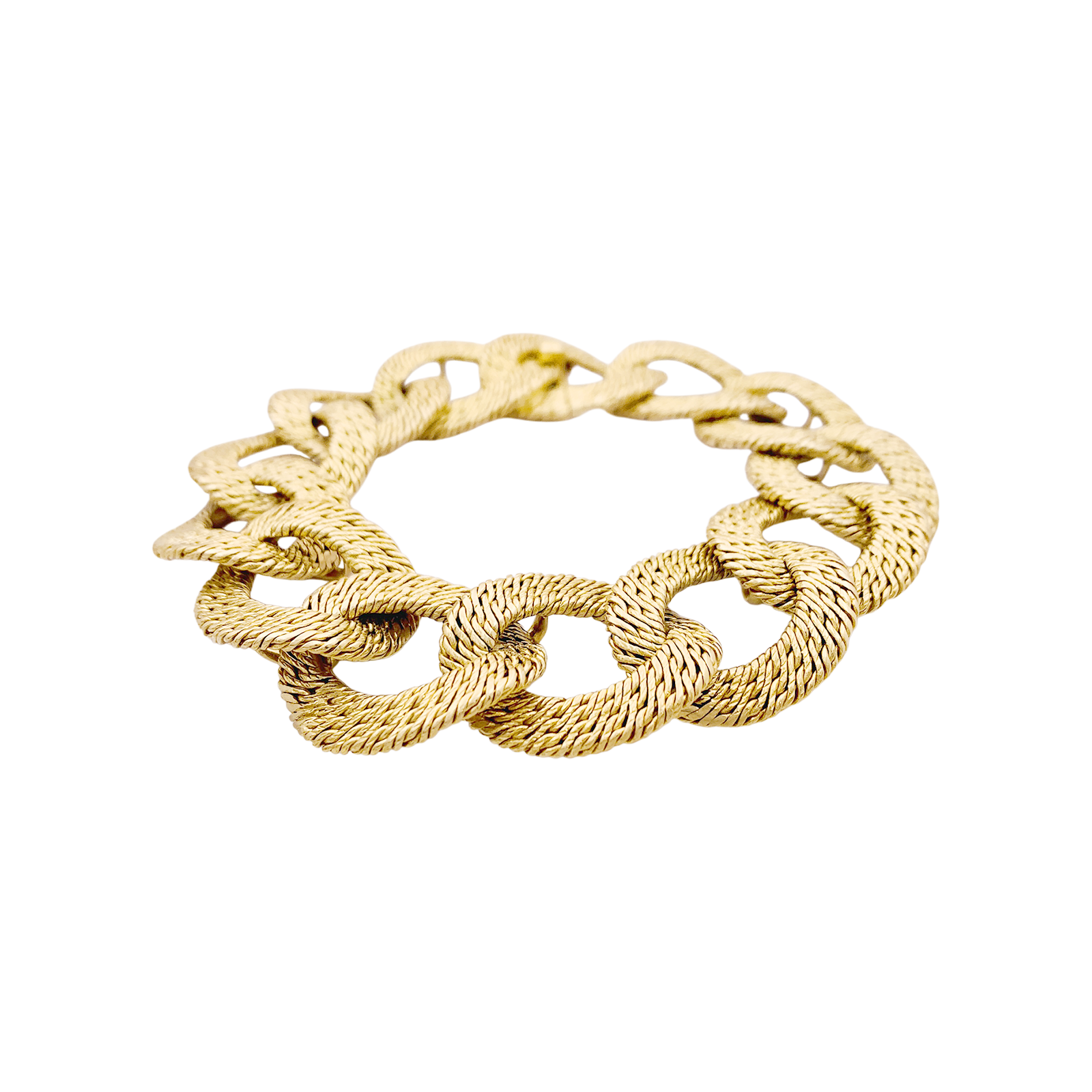 Bracelet Georges Lenfant, maillons "paillettes".