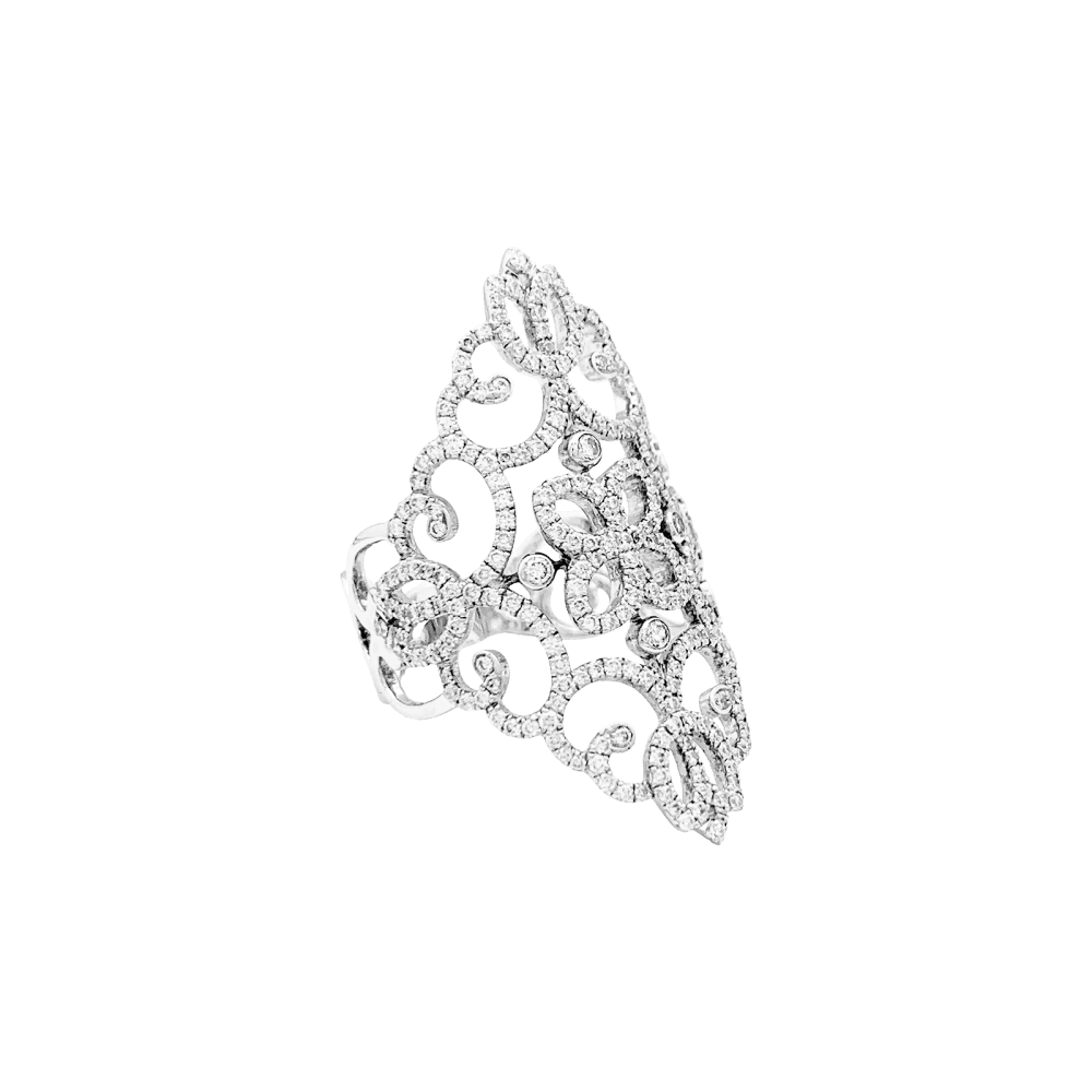 Bague Messika, "Eden", or blanc, diamants.