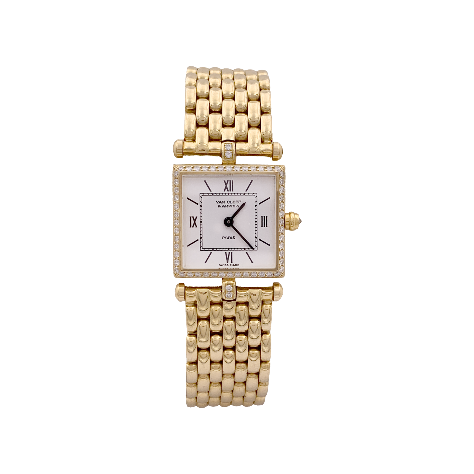 Montre Van Cleef & Arpels, "Classique", or jaune et diamants.
