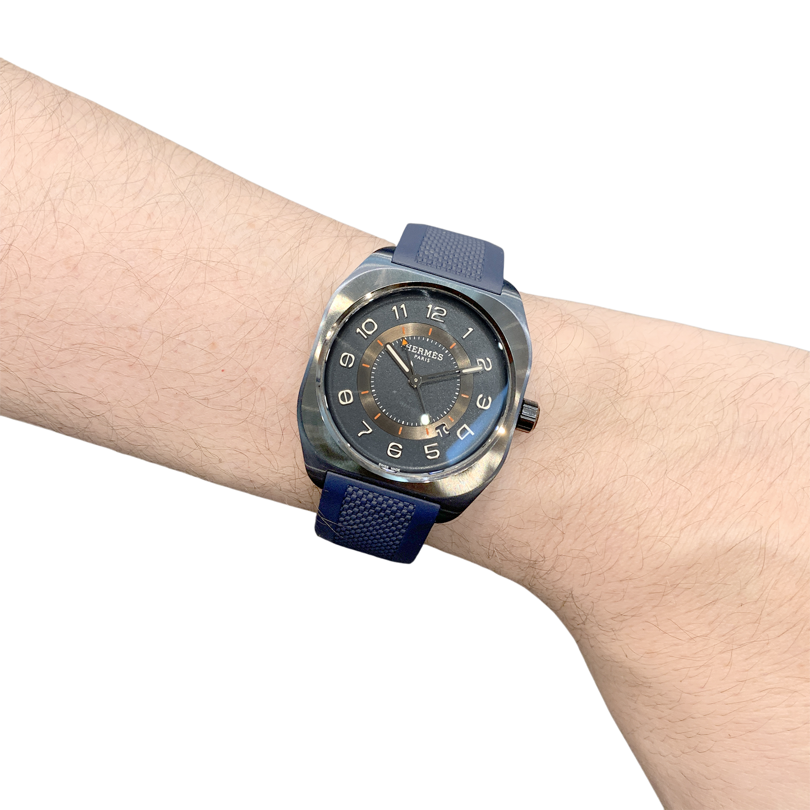 Montre Hermès, "H08", titane, caoutchouc.