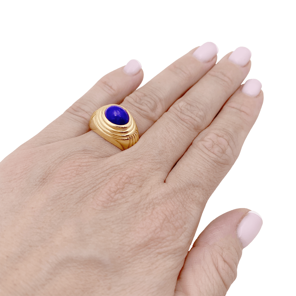 Bague Boucheron,"Jaïpur", or jaune, lapis-lazuli.