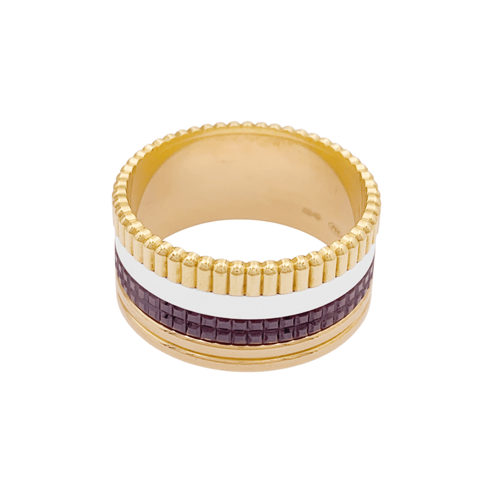 Bague Boucheron, "Quatre Classique Large", trois ors.