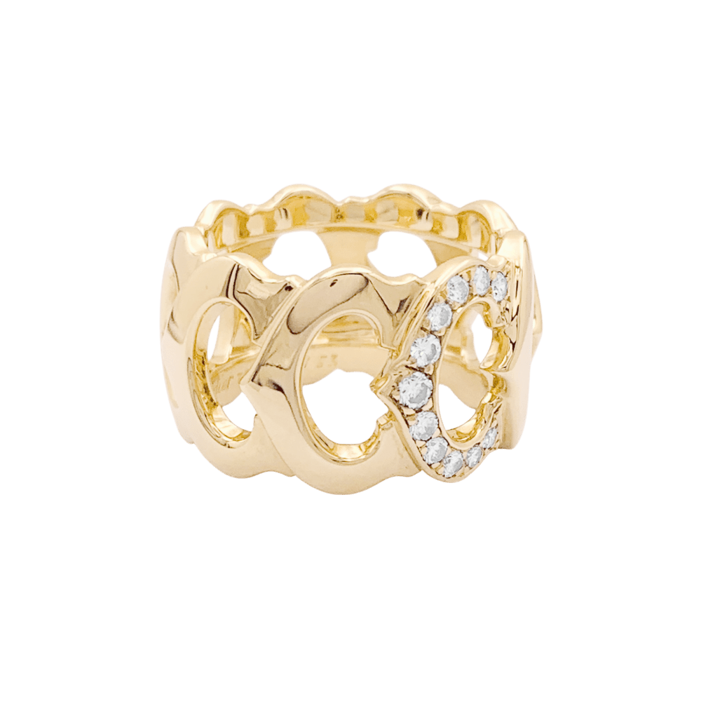 Bague Cartier, "C de Cartier", or jaune, diamants.