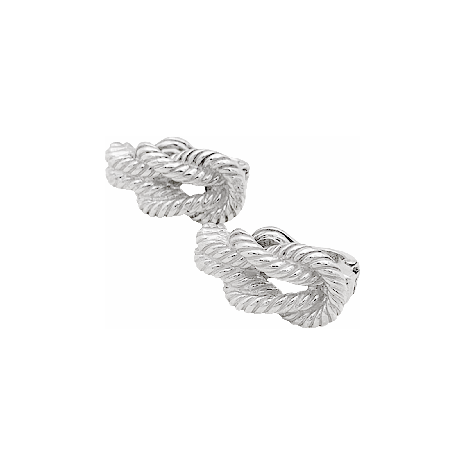 Boucles d'oreilles HERMÈS, "Audierne" en argent.