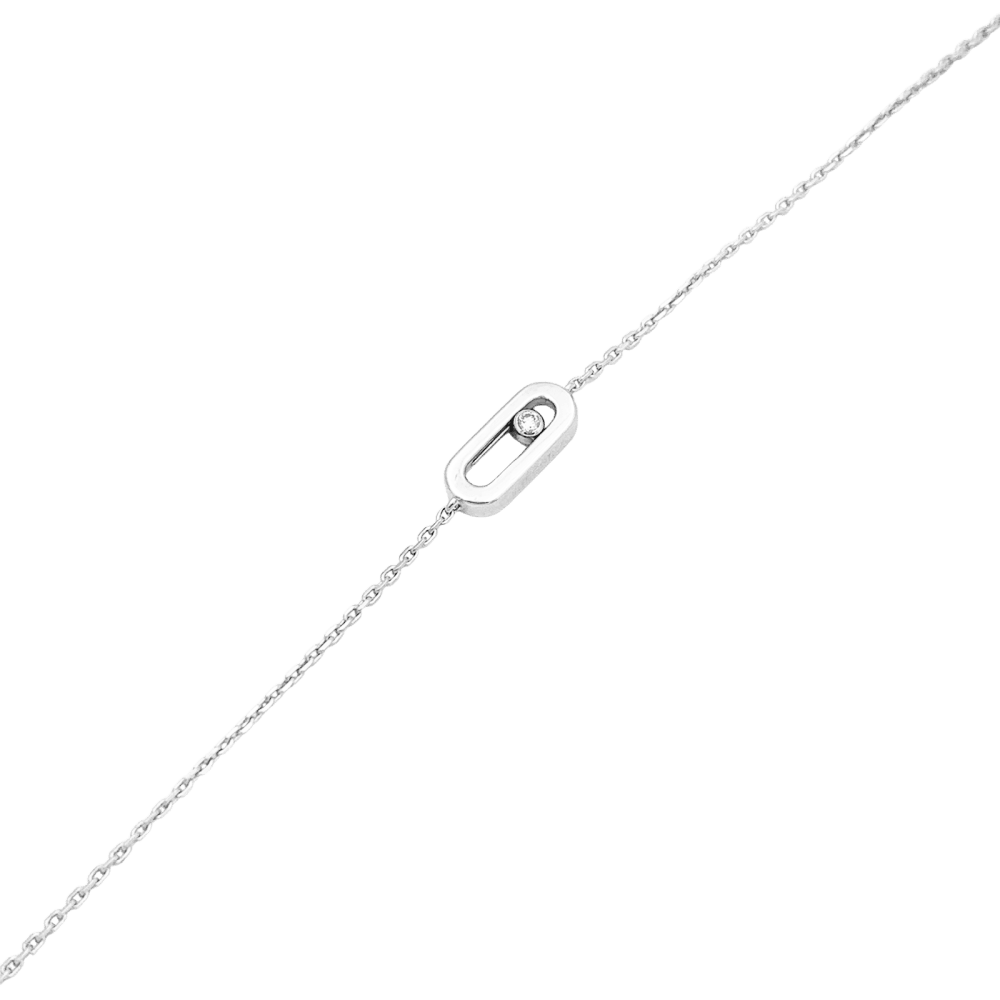 Bracelet Messika, "Move Uno", or blanc, diamant.