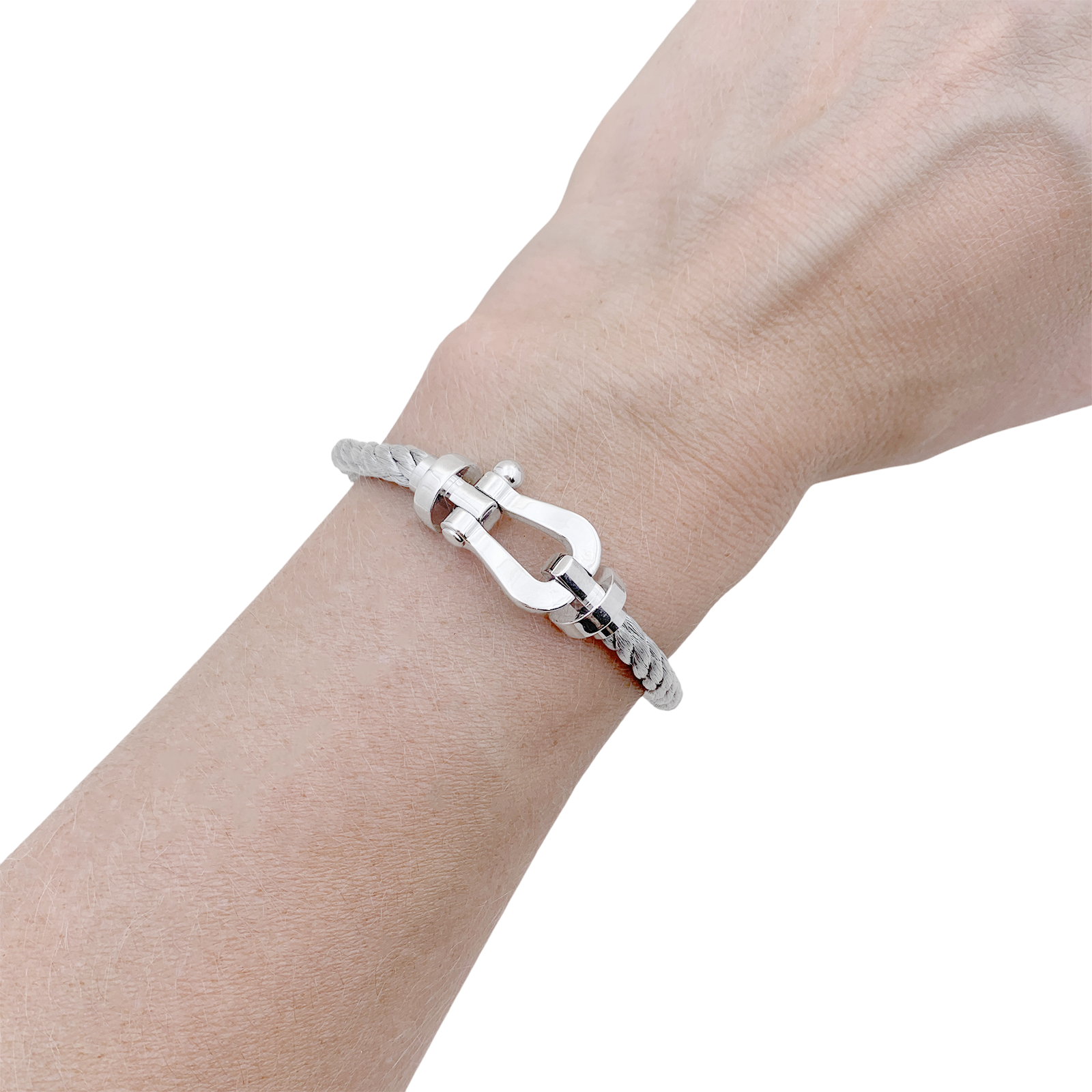 Bracelet Fred, "Force 10", or blanc, acier.