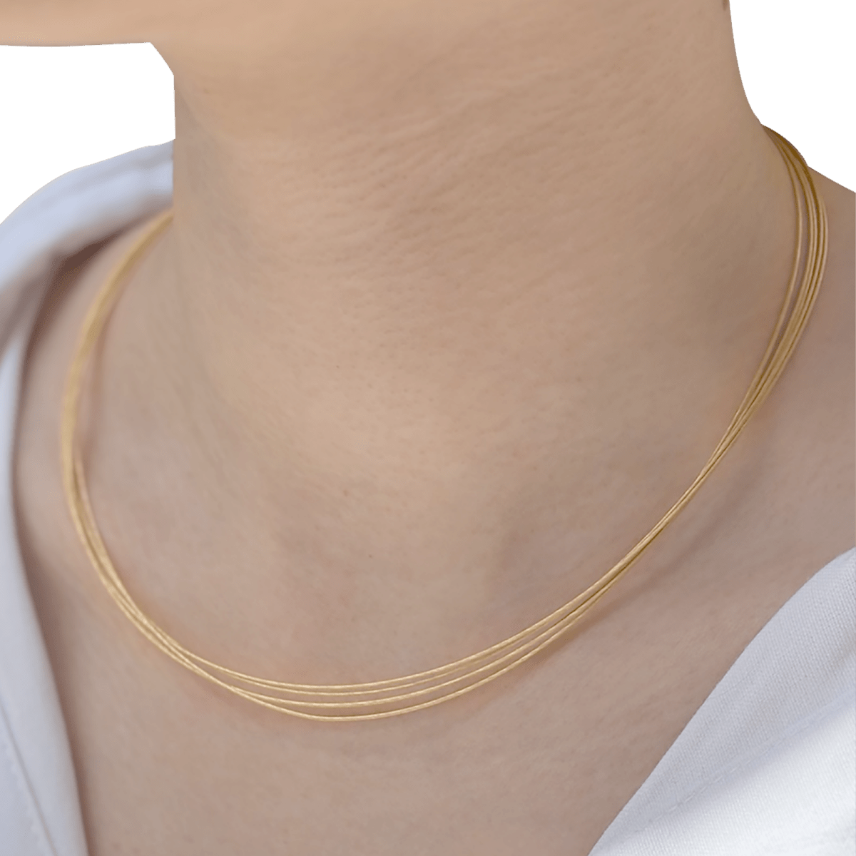 Collier DINH VAN, cinq câbles en or jaune. - Maison Eloe