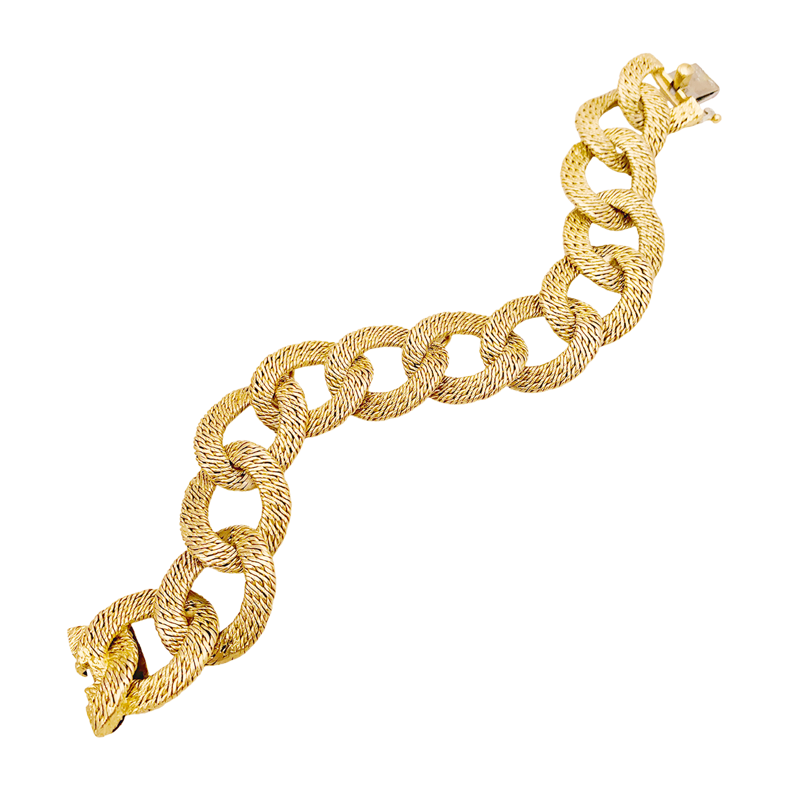 Bracelet Georges Lenfant, maillons "paillettes".