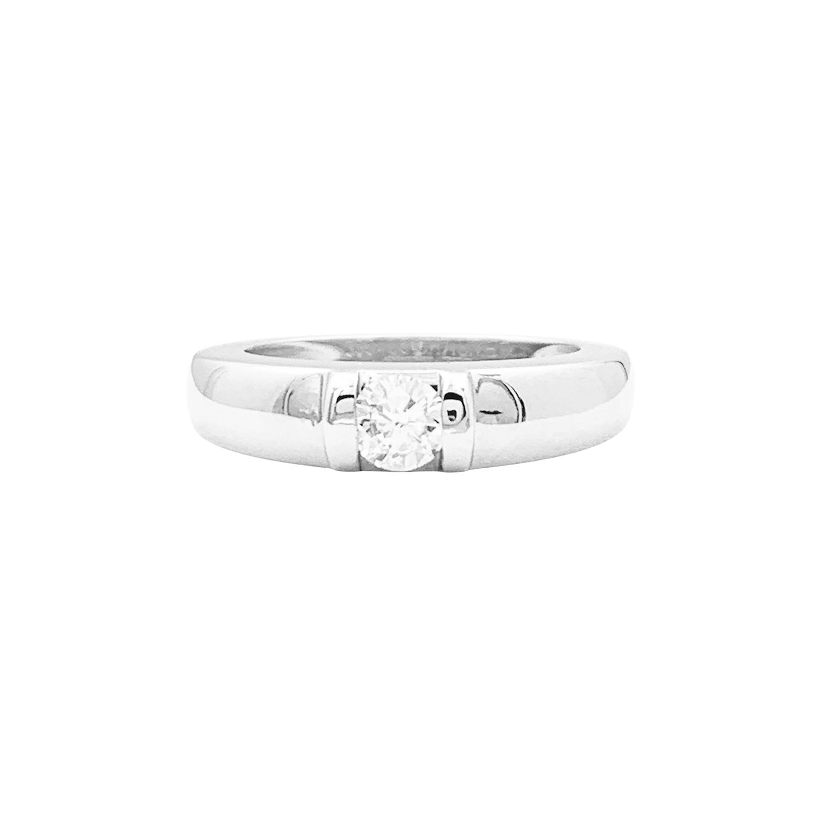 Bague Chaumet, "Gioia", or blanc, diamant.