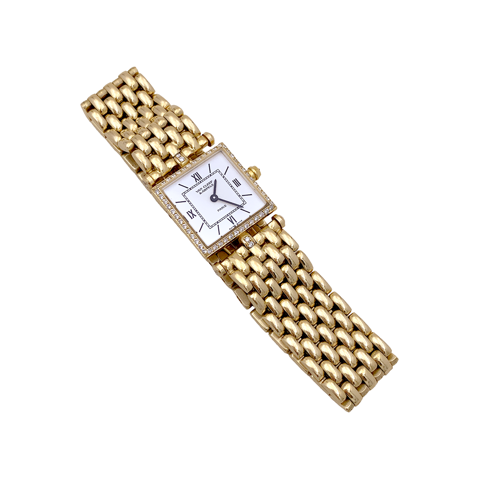 Montre Van Cleef & Arpels, "Classique", or jaune et diamants.