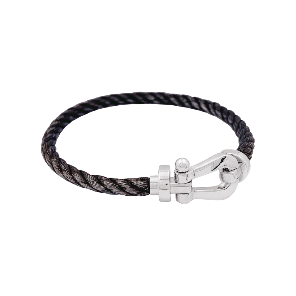 Bracelet Fred, "Force 10", or blanc, corderie.