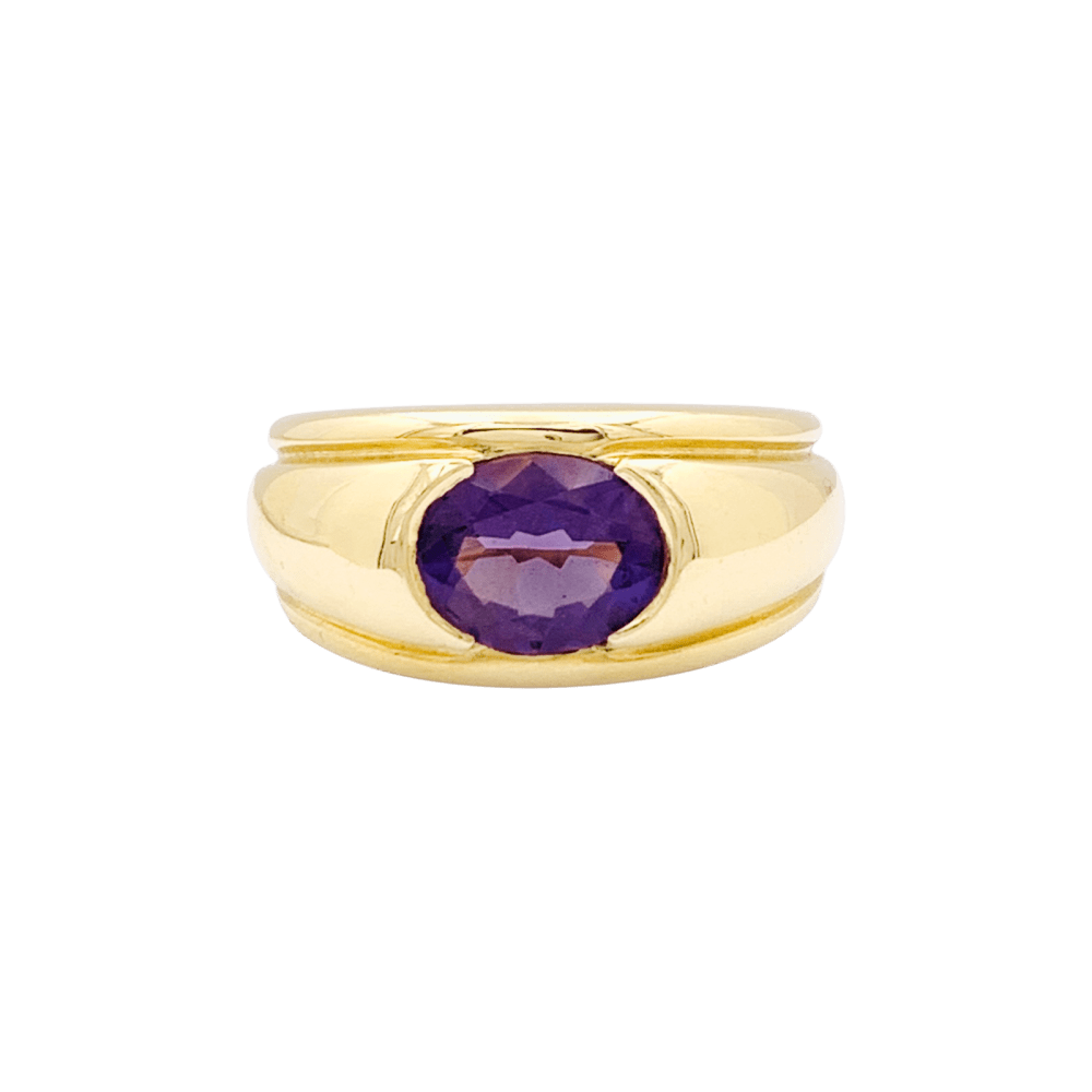 Bague Boucheron, "Roxane", or jaune, améthyste.