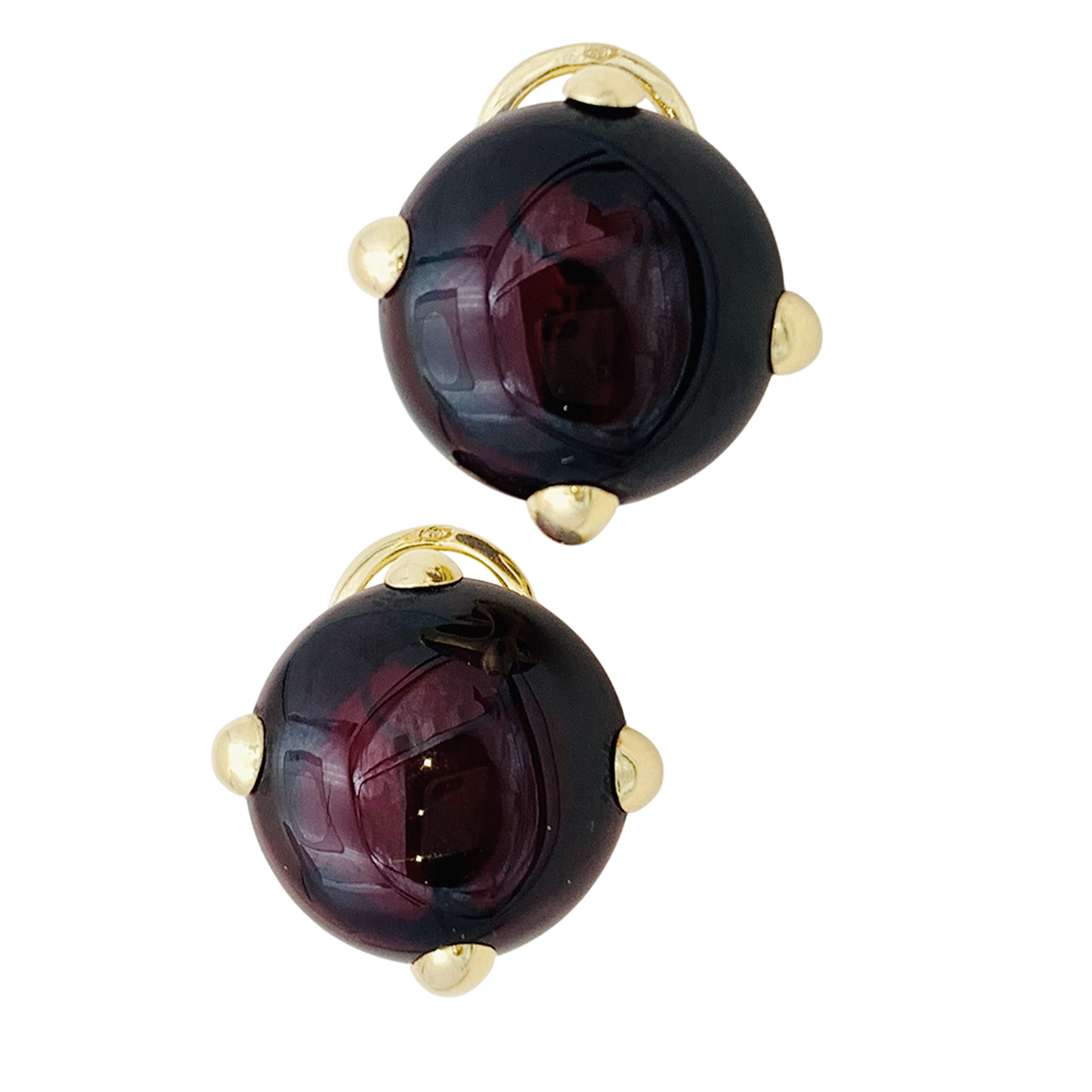 Boucles d'oreilles Pomellato, "Griffe", grenat, or jaune.