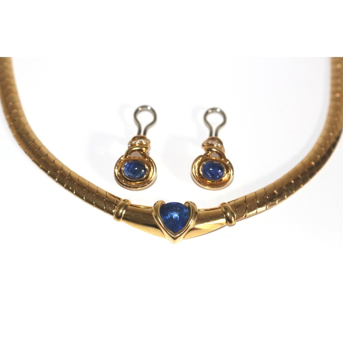 Patek Philippe vintage Parure Collier Maille et Boucles d'oreilles Clips en or jaune - Maison Eloe