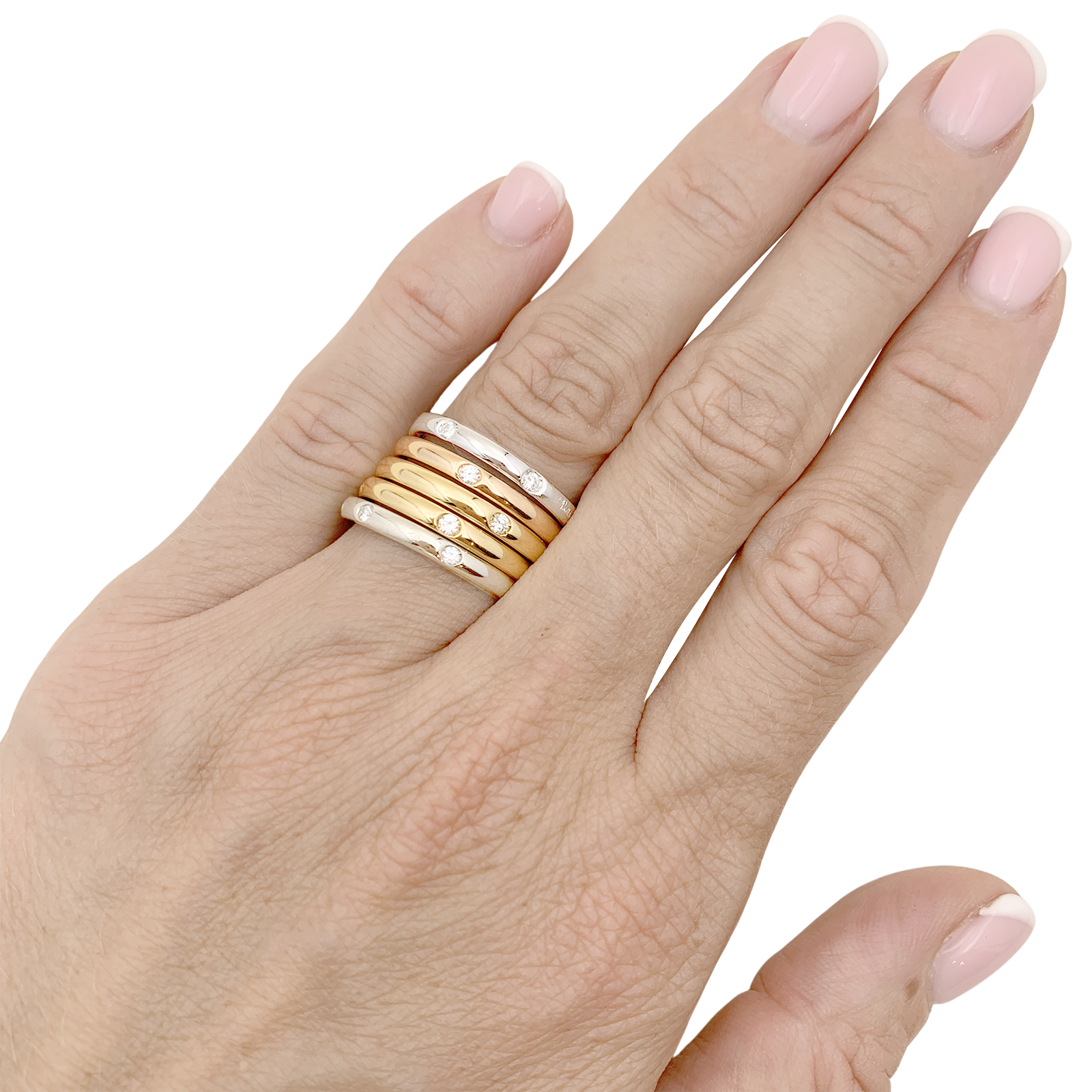 Bague Pomellato, "Lucciole", or blanc naturel, diamants.