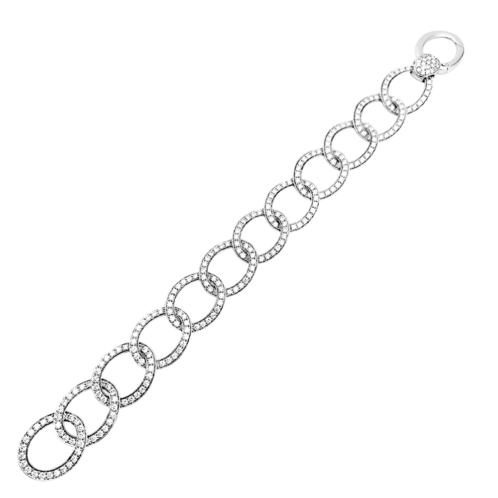 Bracelet Pomellato, "Brera", or blanc et diamants. - Maison Eloe