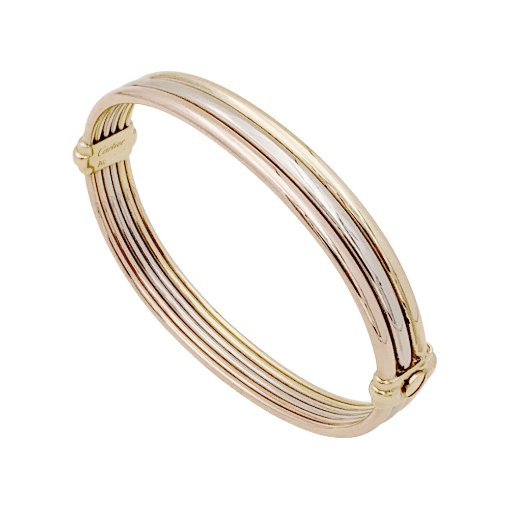 Bracelet CARTIER, « Vétéran » 3 tons d'or.
