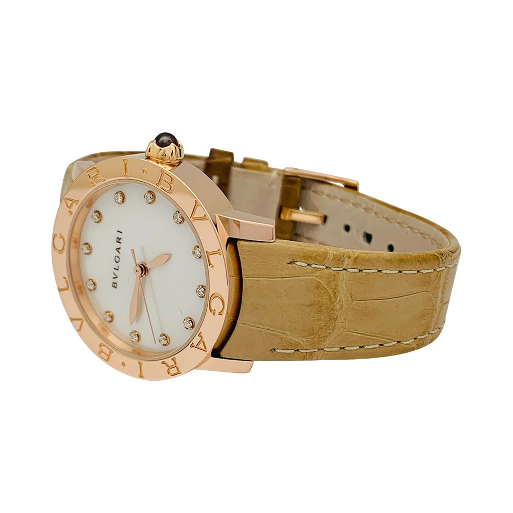 Montre Bulgari, modele "BB33"en or rose - Maison Eloe