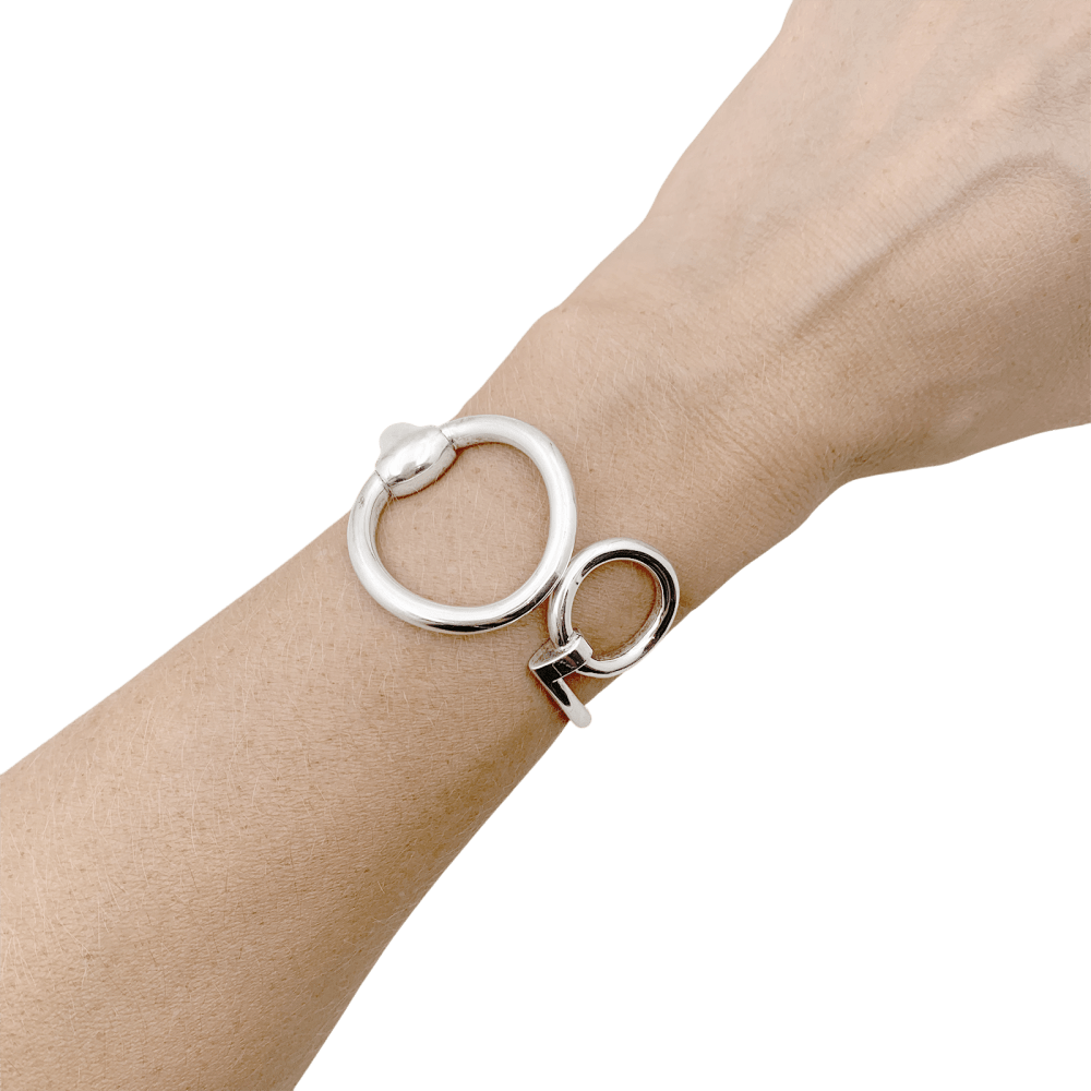 Bracelet Hermès, argent.