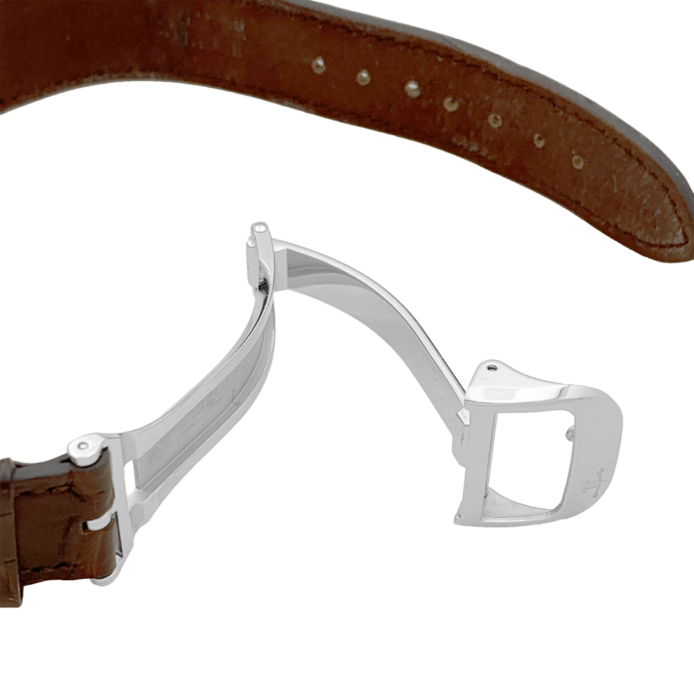 Montre Jaeger-Lecoultre, "Master Control 1000 hours", acier, cuir.