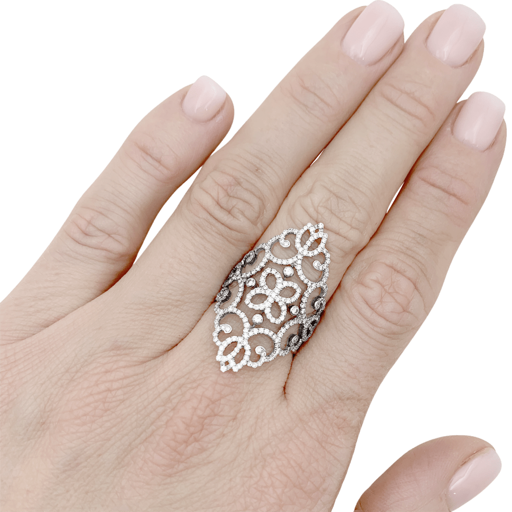 Bague Messika, "Eden", or blanc, diamants.