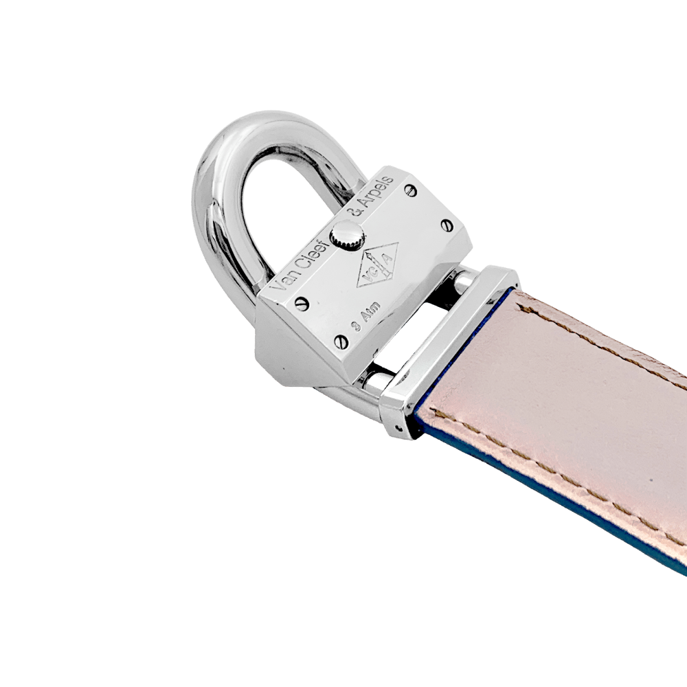 Montre Van Cleef & Arpels, "Cadenas", acier, cuir.