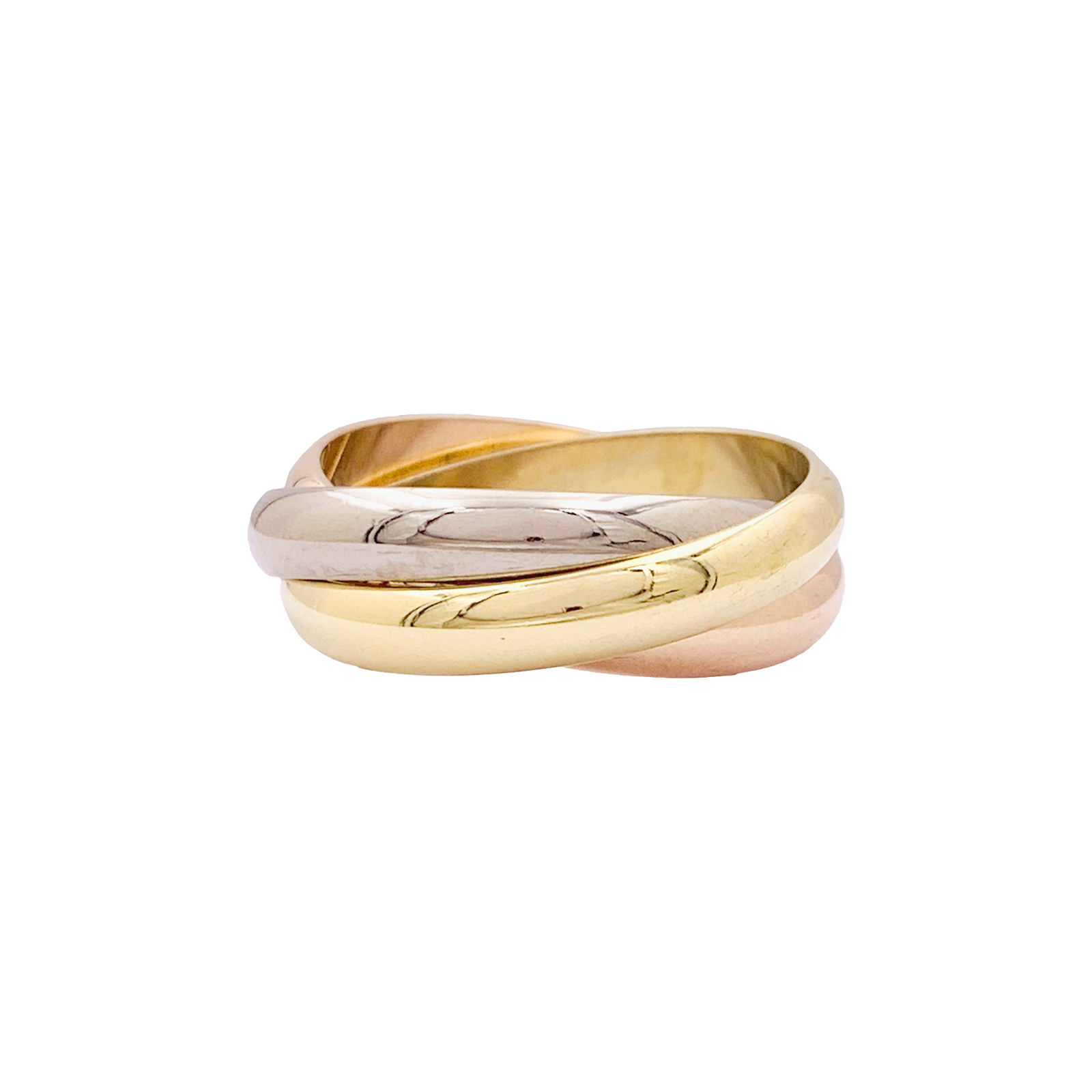 Bague Cartier, "Trinity Classique", trois ors.