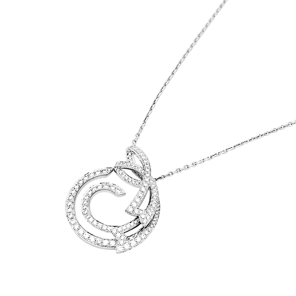 Sautoir Van Cleef & Arpels, "Contes d'Hiver", or blanc et diamants.