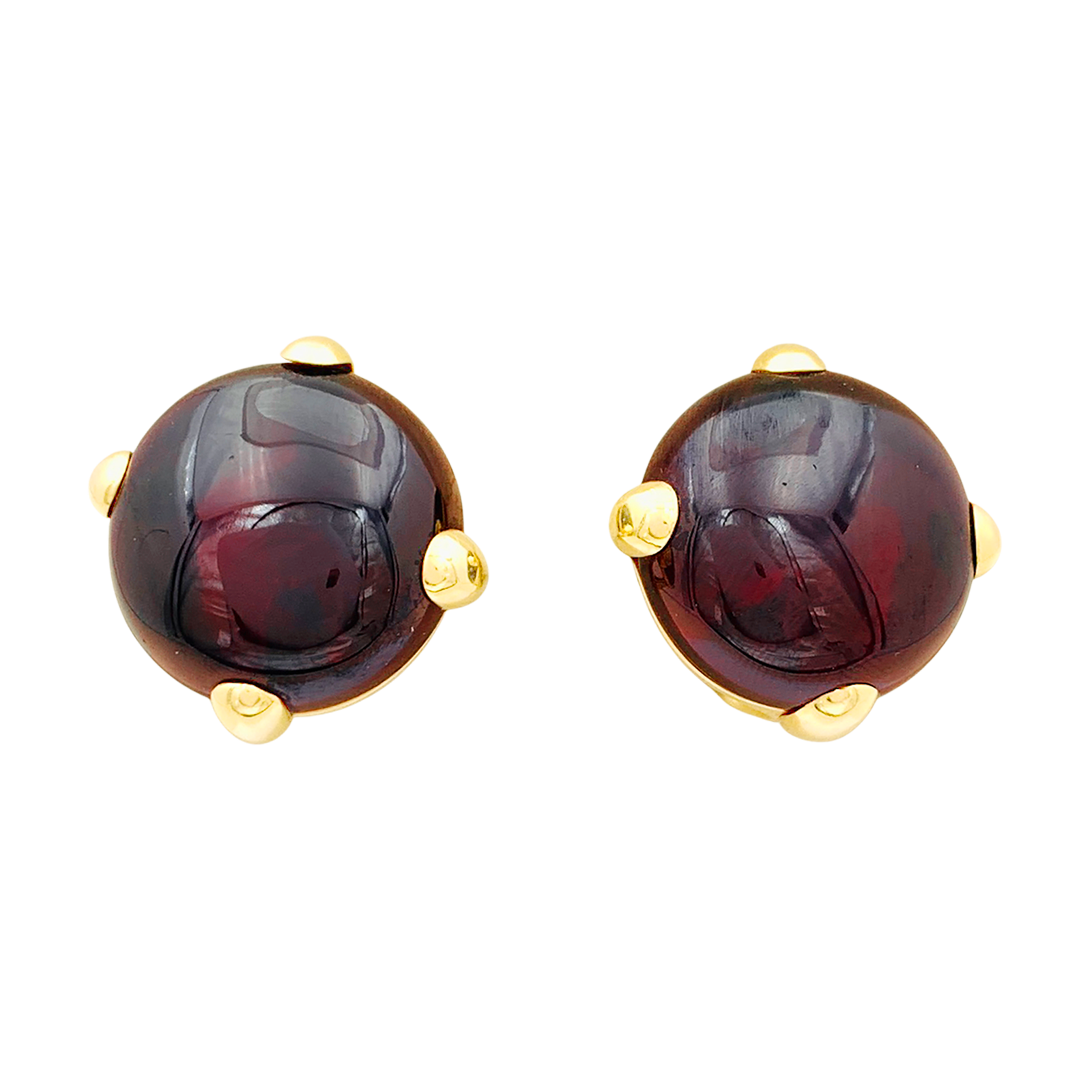 Boucles d'oreilles Pomellato, "Griffe", grenat, or jaune.