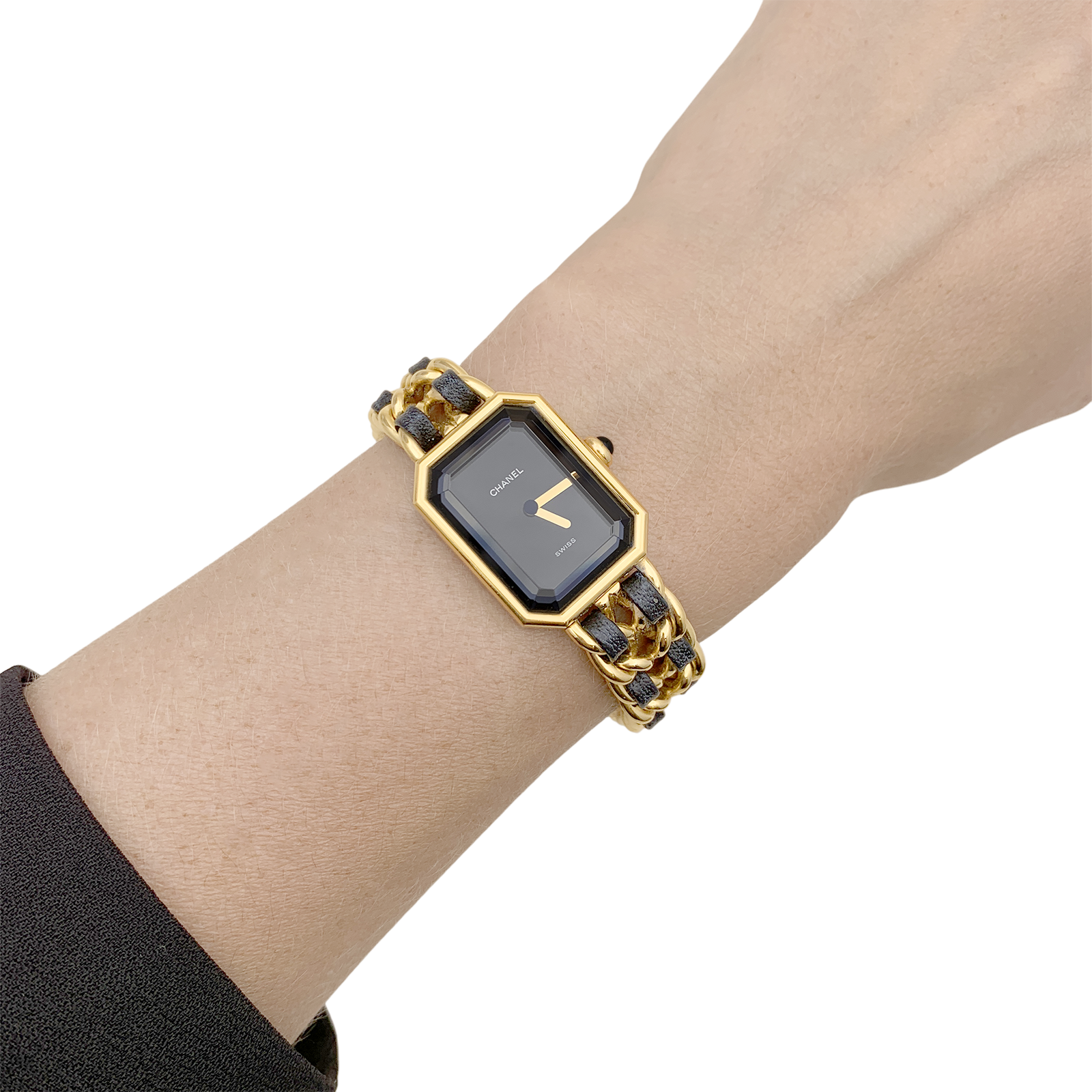 Montre Chanel, "Première", plaqué or.