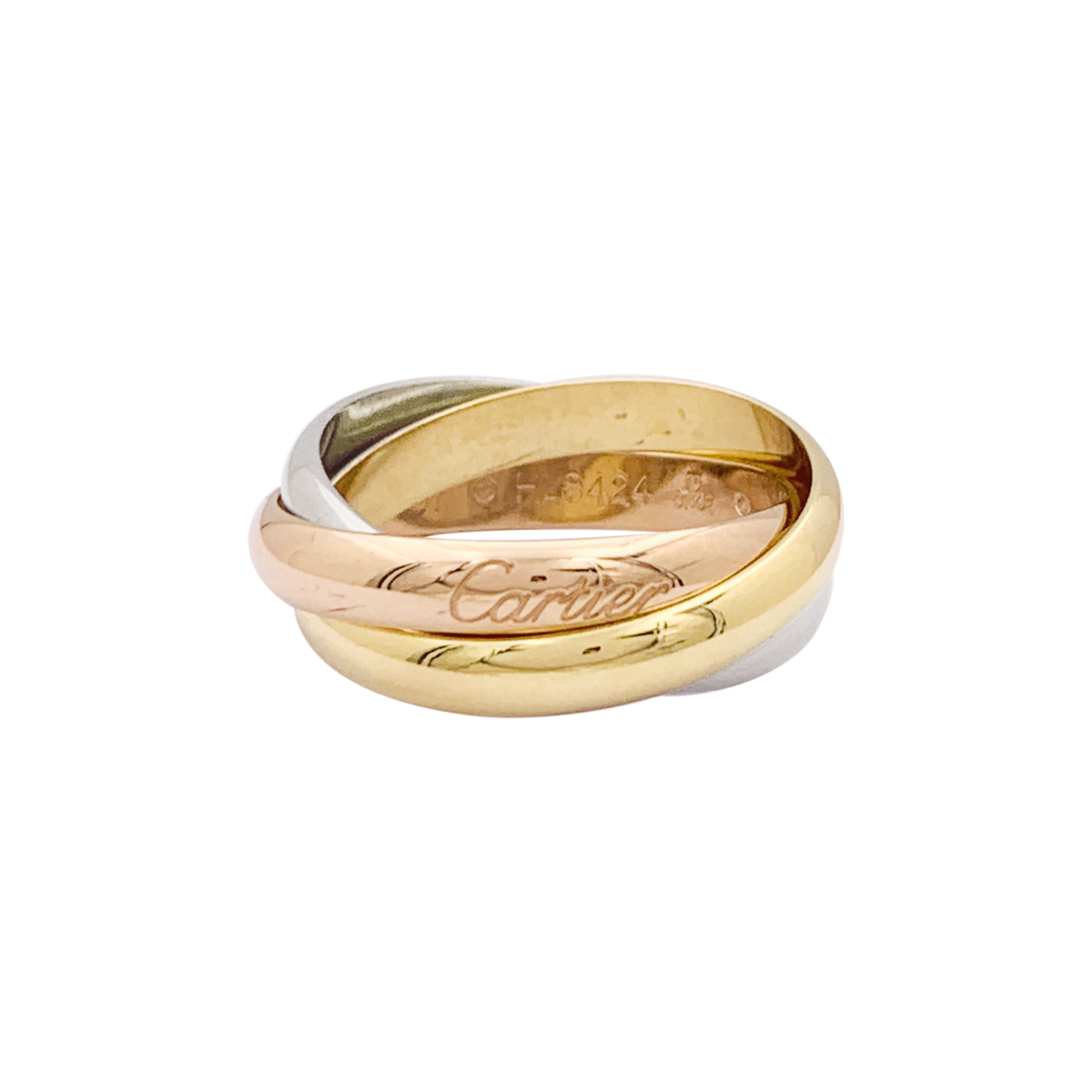 Bague Cartier, "Trinity Classique", trois ors.