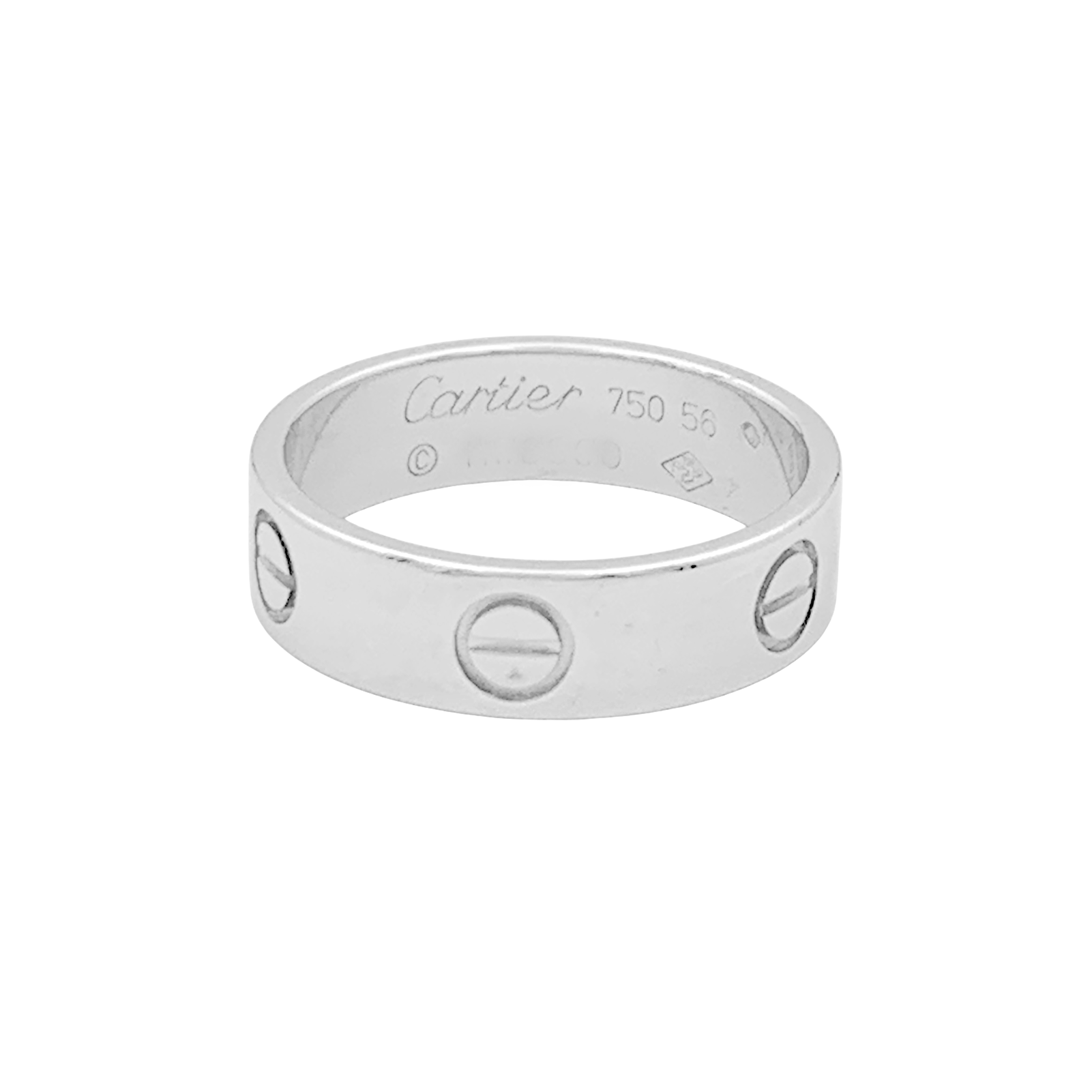 Bague Cartier "Love" or blanc.