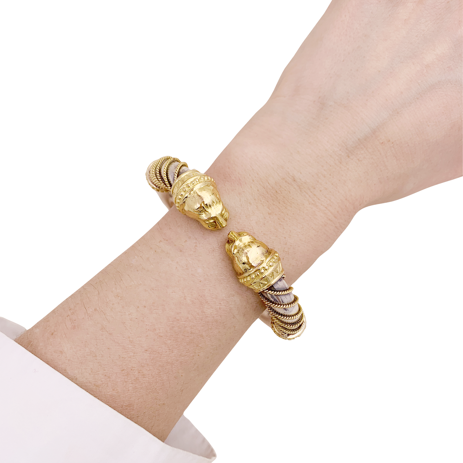 Bracelet Zolotas, "Heritage", or jaune, argent.