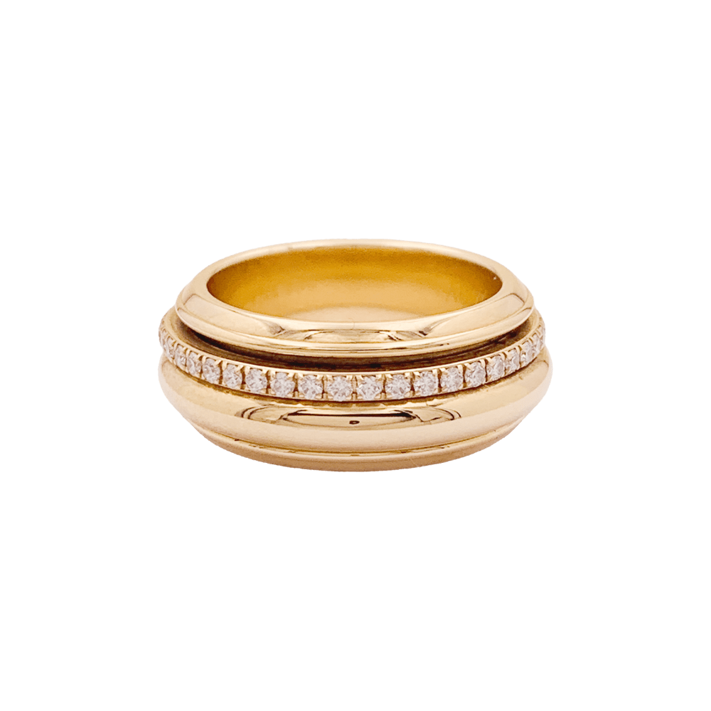 Bague Piaget "Possession" or rose, diamants.