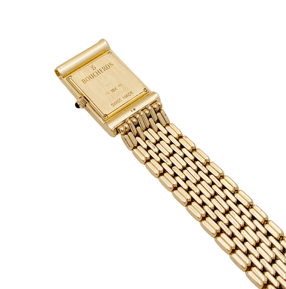 Montre Boucheron, "Reflet", or jaune, diamants.