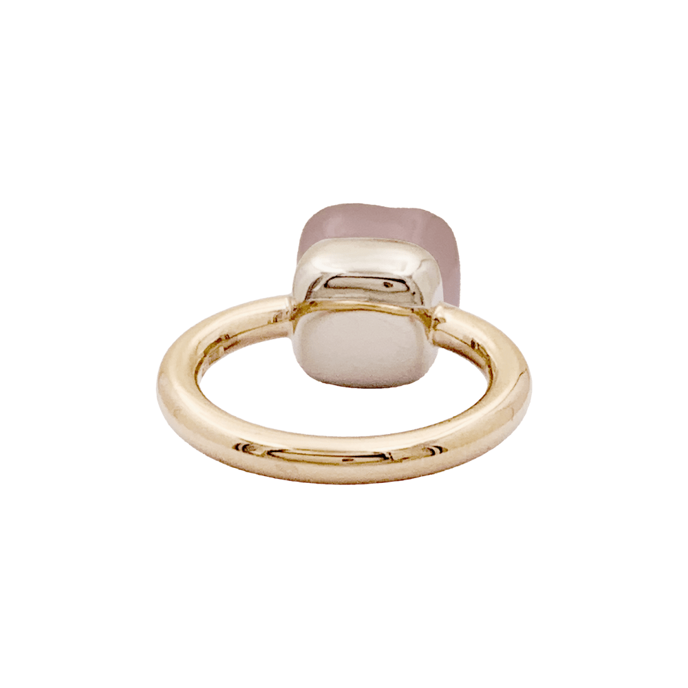Bague Pomellato, "Nudo Classic", or rose et quartz rose.