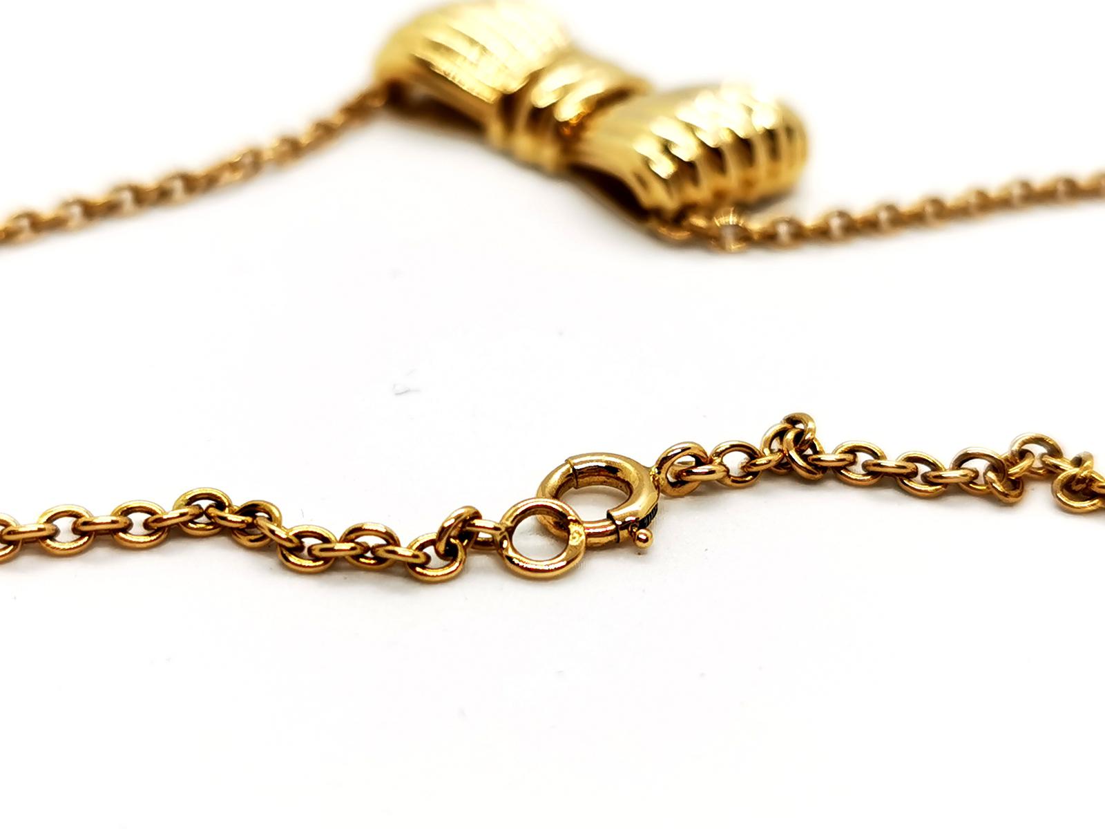 OJ Perrin Yellow Gold Knot Necklace