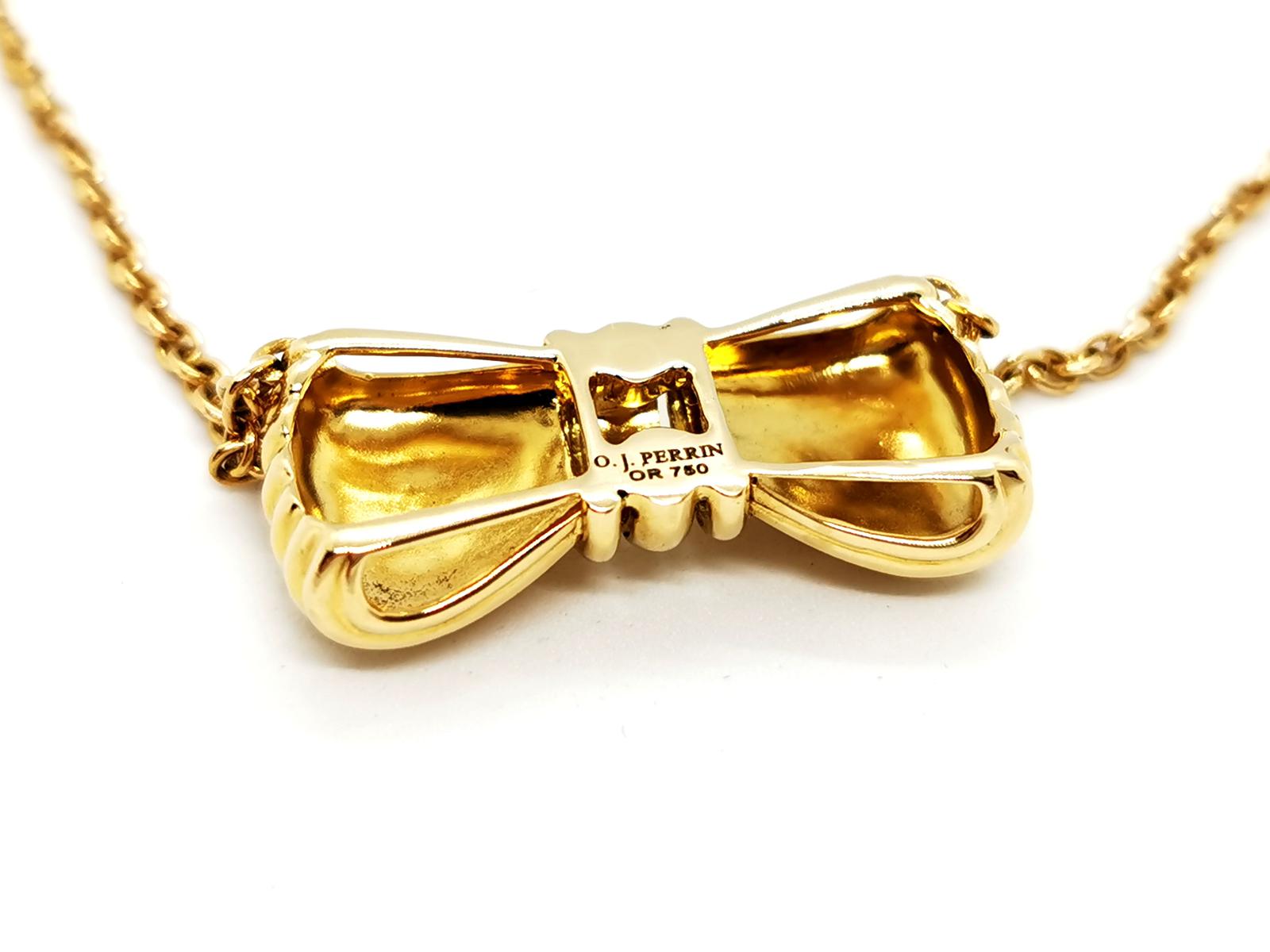 OJ Perrin Yellow Gold Knot Necklace