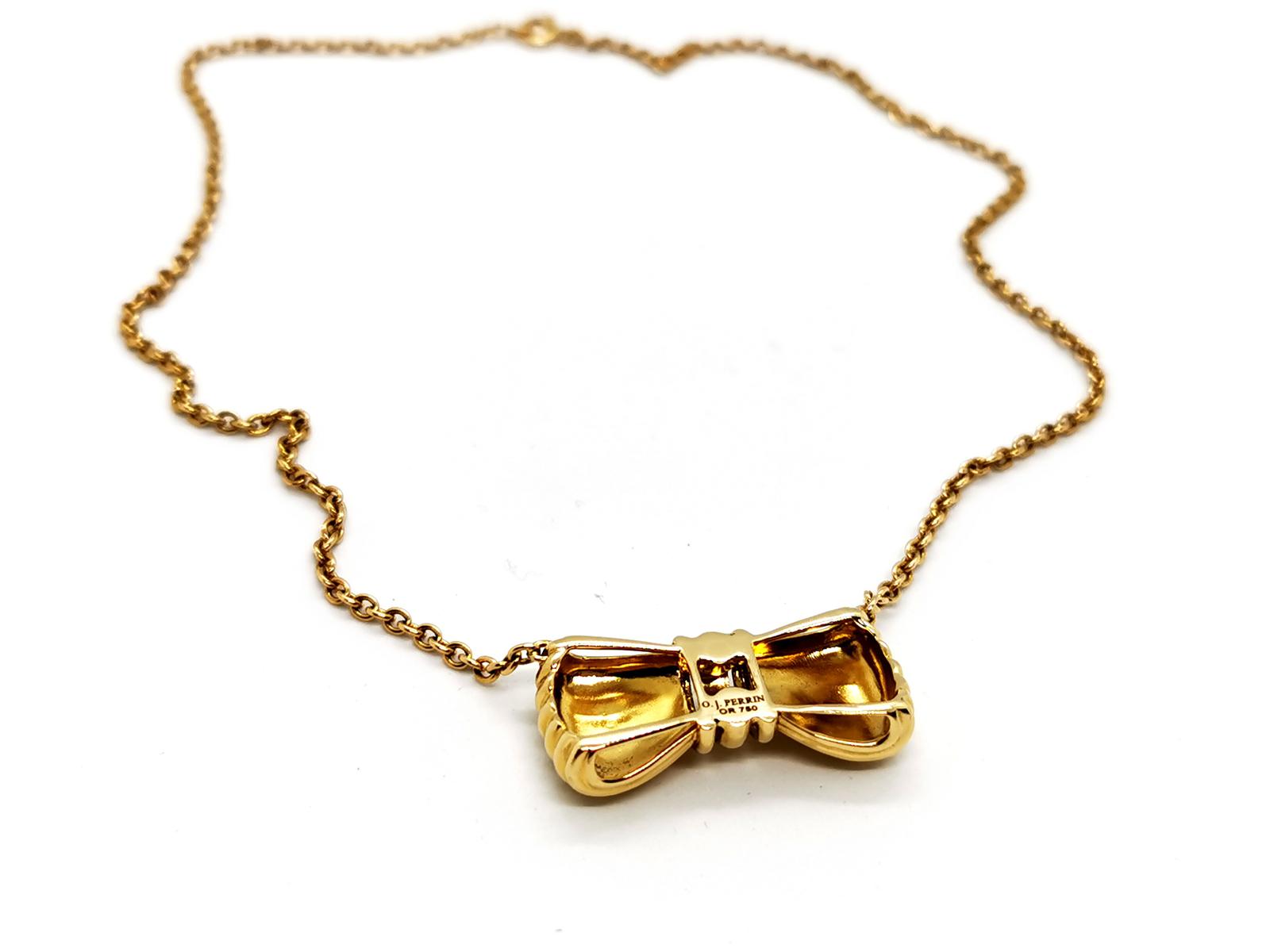 OJ Perrin Yellow Gold Knot Necklace