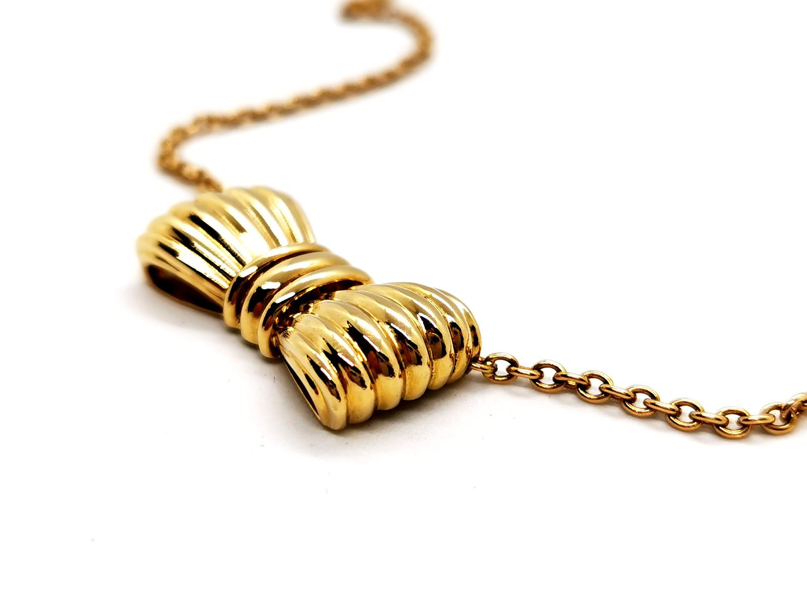 OJ Perrin Yellow Gold Knot Necklace