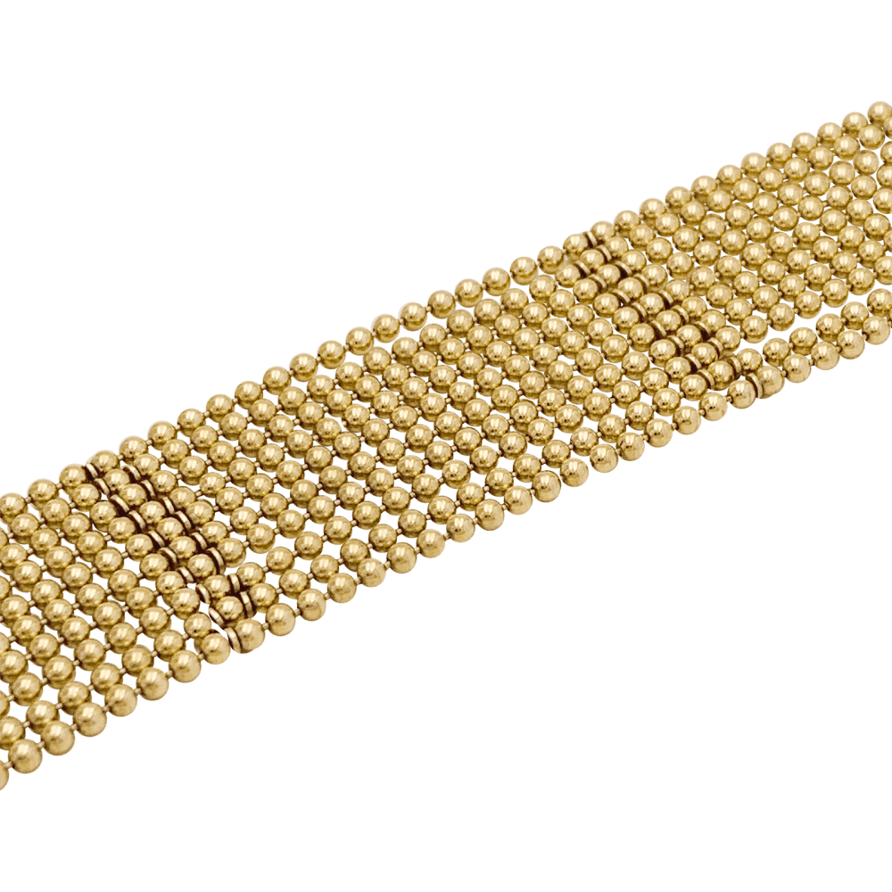 Bracelet Cartier modèle Draperie en or jaune.