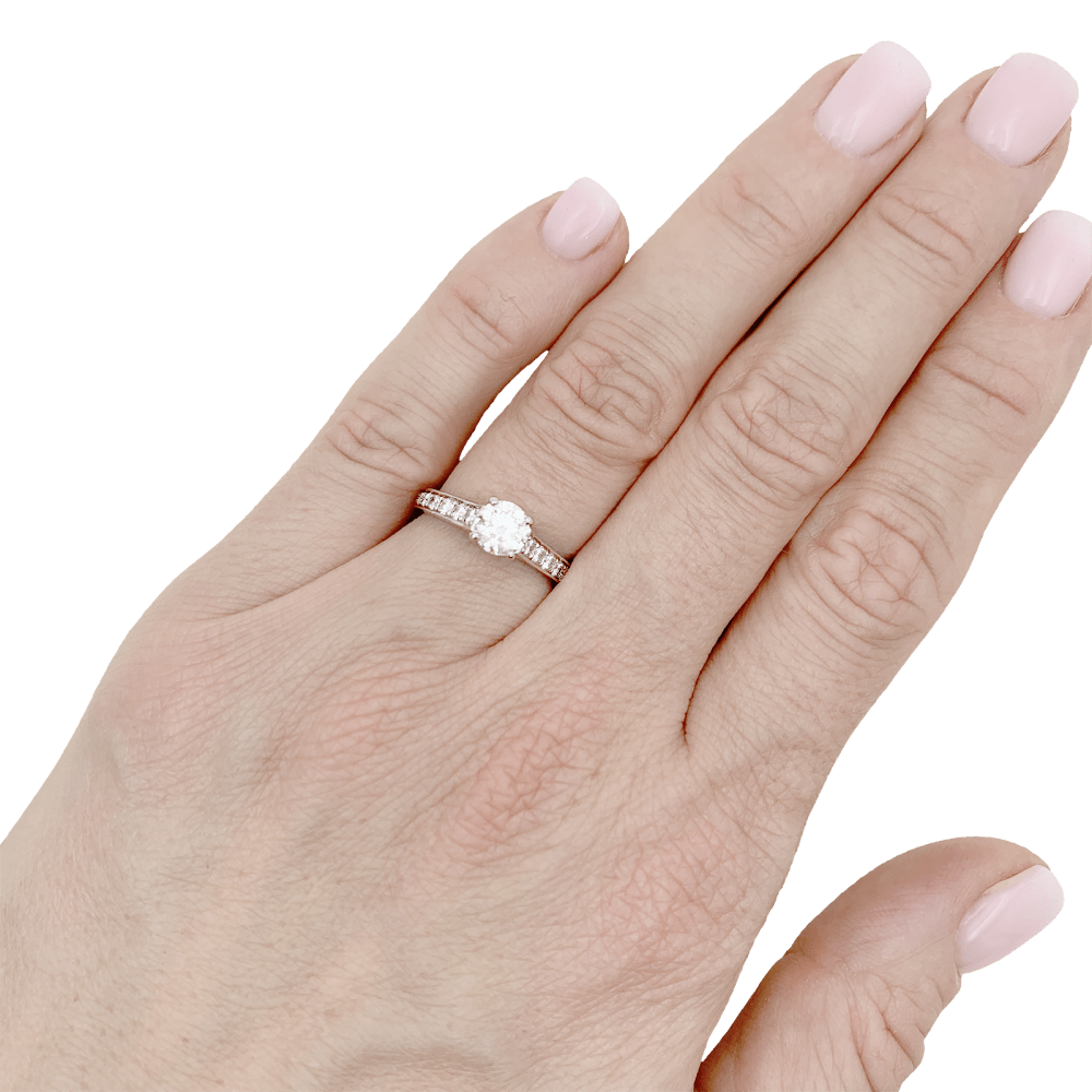 Bague Cartier, "Solitaire 1895" platine et diamants.